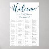 Alfabetisch tabelplan voor marinevrouwzittenden poster (Voorkant)