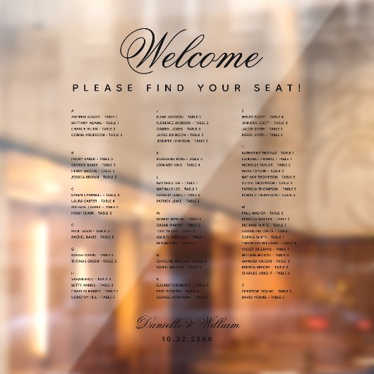 Alfabetisch Transparante Buurspreidingskaart Raamsticker (Vel 2)