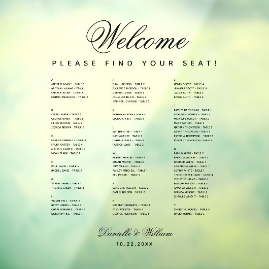 Alfabetisch Transparante Buurspreidingskaart Raamsticker (Vel 3)