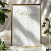 Alfabetisch weddenschap met gouden olie poster