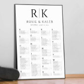 Alfabetisch weddenschapenkaart Grote Initialen Poster