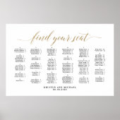 Alfabetisch Zoek uw zitplaatskaart Poster (Voorkant)