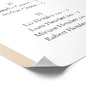 Alfabetische boog Vind uw zitplaats Poster (Hoek)