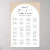 Alfabetische boog Vind uw zitplaats Poster (Voorkant)