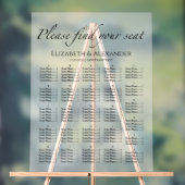 Alfabetische bruiloft Acryl Zitting Grafiek Bord (Neutraal)