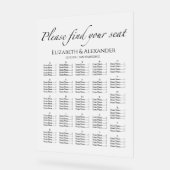 Alfabetische bruiloft Acryl Zitting Grafiek Bord (Hoek)