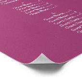 Alfabetische elegante voet-bruiloft poster (Hoek)