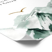 Alfabetische Groen- en goudmontagekaart Poster (Hoek)