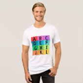 ALFABETISCHE KAART T-shirt (Voorkant volledig)