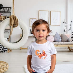 alfabetische krab kinder shirts