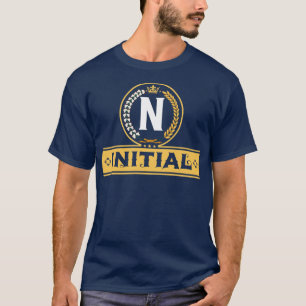 Alfabetische Kunst door Viralfont Letter N T-shirt