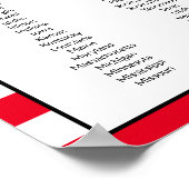 Alfabetische lijst van 50 Amerikaanse staten Poster (Hoek)