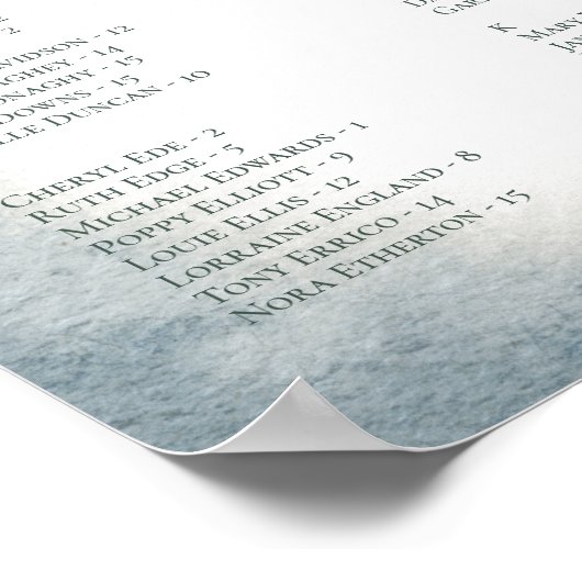 Alfabetische Poster van de Rustige bruiloft (Hoek)