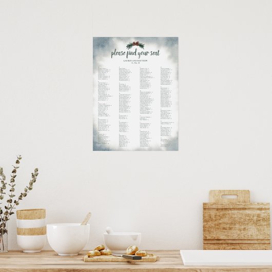 Alfabetische Poster van de Rustige bruiloft (Keuken)