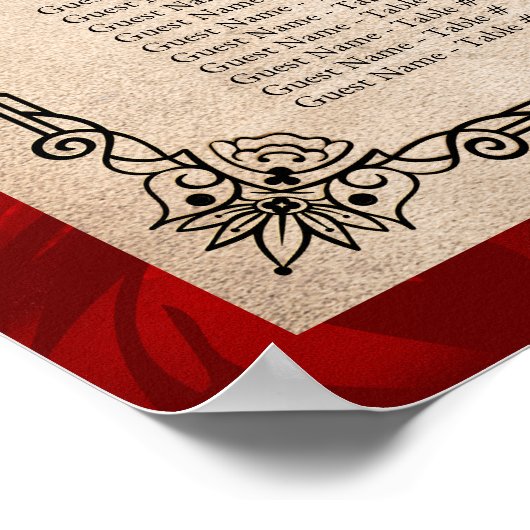 Alfabetische  roodroodroodroodroodkaarten poster (Hoek)