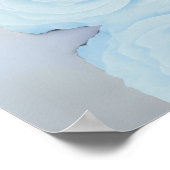 Alfabetische Roos met lichtsterend blauw  Poster (Hoek)