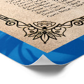 Alfabetische Royal Blue- en Gold-Rozen Poster (Hoek)