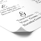 Alfabetische roze roze kalender poster (Hoek)