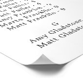 Alfabetische roze roze kalender poster (Hoek)