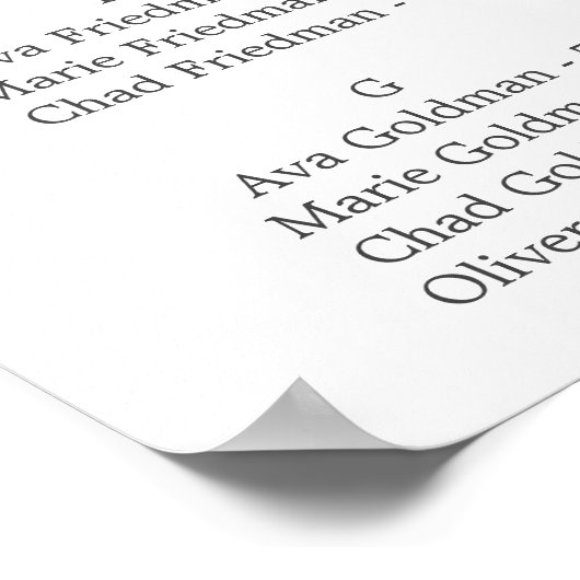 Alfabetische Rustige Lavender-spreidingskaart Poster (Hoek)