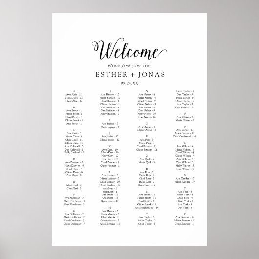 alfabetische segmentatiegrafiek poster (Voorkant)