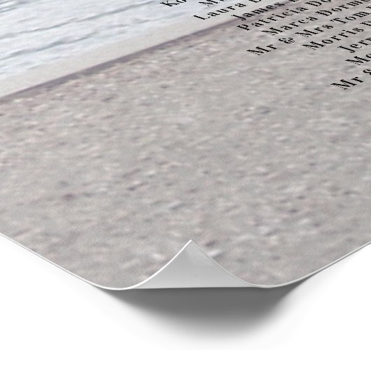 Alfabetische trouwfoto zitgrafiek, elegant poster (Hoek)