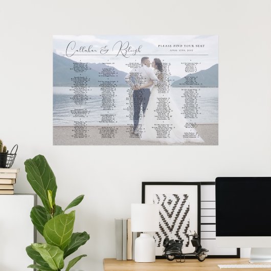 Alfabetische trouwfoto zitgrafiek, elegant poster (Thuiskantoor)