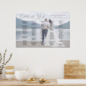 Alfabetische trouwfoto zitgrafiek, elegant poster (Keuken)