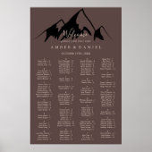 Alfabetische veiligheidstabel voor gebergte wissen poster (Voorkant)