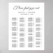 Alfabetische volgorde Eenvoudig bruiloft Poster (Voorkant)