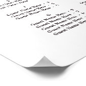 Alfabetische volgorde Floral Wedding Seating Chart Poster (Hoek)