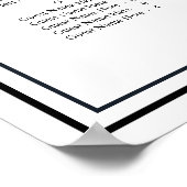 Alfabetische volgorde Moderne bruiloft Poster (Hoek)