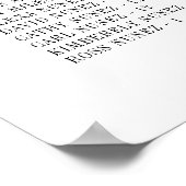 Alfabetische weduwenkaart Eenvoudig Poster (Hoek)