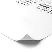 Alfabetische weduwenkaart Eenvoudige elegant Poster (Hoek)