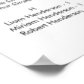 Alfabetische Welkom Bruiloft Zittinggrafiek Poster (Hoek)