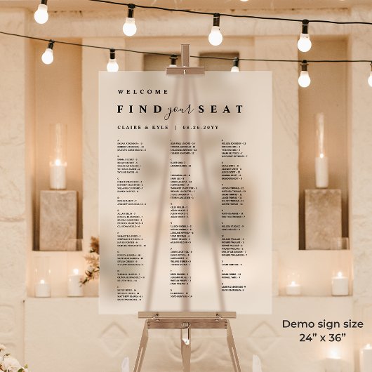 Alfabetische zitgrafiek Frosted Acryl teken Acryl Bord