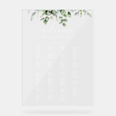 Alfabetische zitkaart voor groen acryl bord (Voorkant)