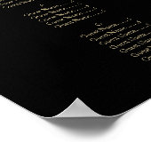 Alfabetische Zitkast Elegant Gold Black Poster (Hoek)