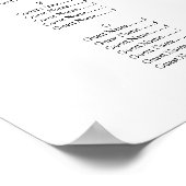 Alfabetische zitplaats Elegant Greenery Poster (Hoek)