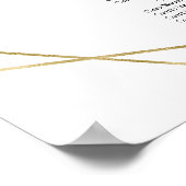 Alfabetische zitplaats Greenery geometric Poster (Hoek)