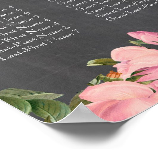 Alfabetische zitplaats poster (Hoek)