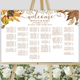 Alfabetische zitplaatsen in het najaar van het huw poster