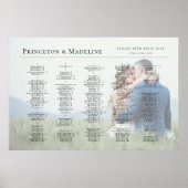 Alfabetische zitplaatsindeling trouwfoto's, modern poster (Voorkant)