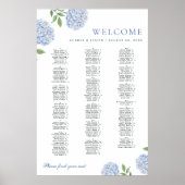 Alfabetische zitplaatskaart, Hydrangea, XL Poster (Voorkant)