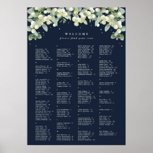 Alfabetische zitplaatskaart van 20x28" voor 150 pe poster