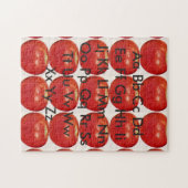 Alfabetkaart met appels legpuzzel (Horizontaal)