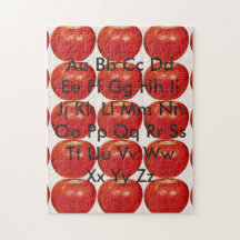 Alfabetkaart met appels