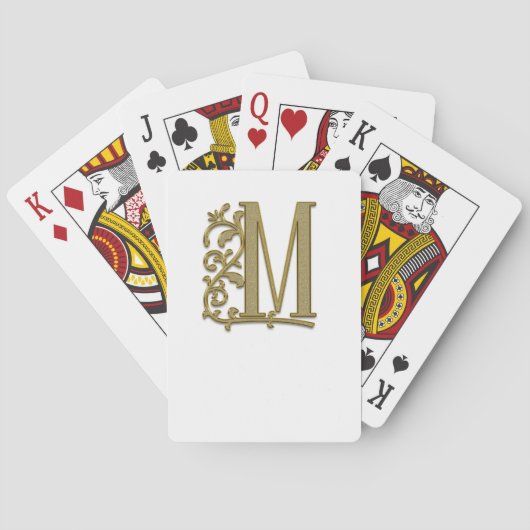 Alfabetletter initiaal pokerkaarten (Achterkant)