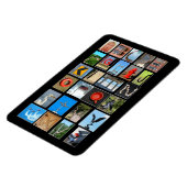 Alfabetletters die afbeeldingen tonen magneet (Linkerzijde)