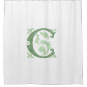 Alfabetletters - letter C - wit Douchegordijn (Voorkant)